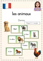 Vorschau - Spiele - Domino les animaux - spielerisches Lernen - Deckblatt