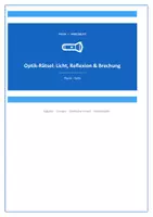 Vorschau - Arbeitsblätter - Optik-Rätsel 🔦 Reflexion, Brechung & Regenbogen | Klasse 7-8 | Physik - Seite 1