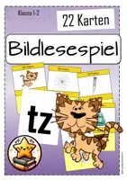 Vorschau - Spiele - Bildlesespiel Buchstabe tz Klasse 1 -Ich habe -Wer hat?- - Deckblatt