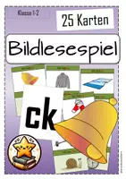 Vorschau - Spiele - Bildlesespiel Buchstabe ck Klasse 1 -Ich habe-Wer hat?- - Deckblatt