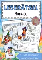 Vorschau - Arbeitsblätter - Lesespaziergang Kalender Monate - Deckblatt