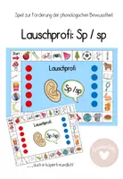 Vorschau - Spiele - Lauschprofi Sp/sp: Lernspiel zur Förderung der Lautanalyse - Deckblatt