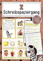 Vorschau - Arbeitsblätter - Schreibspaziergang Buchstabeneinführung Z - Deckblatt