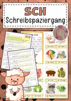 Vorschau - Arbeitsblätter - Schreibspaziergang Buchstabeneinführung Sch - Deckblatt