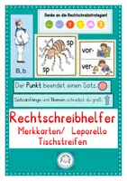 Vorschau - Fördermaterial/Inklusion - Rechtschreibstrategien Merkkarten, Rechtschreibhelfer - Deckblatt