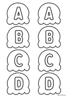 Vorschau - Mal- und Bastelvorlagen - Namensschild basteln - Eis zum Ausdrucken - Seite 3