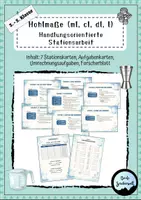 Vorschau - Arbeitsblätter - Hohlmaße entdecken: Stationsarbeit zu ml, cl, dl und l - Deckblatt