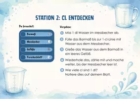 Vorschau - Arbeitsblätter - Hohlmaße entdecken: Stationsarbeit zu ml, cl, dl und l - Seite 2