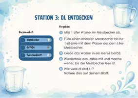Vorschau - Arbeitsblätter - Hohlmaße entdecken: Stationsarbeit zu ml, cl, dl und l - Seite 3