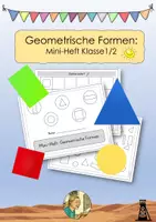Vorschau - Arbeitsblätter - Mini-Heft: geometrische Formen in Mathe Klasse 1/2 - Deckblatt