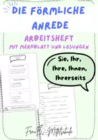 Vorschau - Arbeitsblätter - Arbeitsheft Höflichkeitsform: Sie, Ihr & Ihnen richtig verwenden (Deutsch 8./9. Klasse - Mittelschule) - Deckblatt