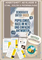 Vorschau - Arbeitsblätter - Populismus, Hass im Netz & Desinformation - Deckblatt