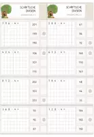 Vorschau - Spiele - Schriftliche Division: 26x Klammerkarten mit je 4 Aufgaben, zu allen Geteilt-Reihen, Geteiltrechnen - Seite 3