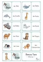 Vorschau - Spiele - Lesedomino: Tiere 1 | 3-fach differenziert | Kl. 1-2 - Seite 1
