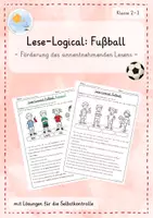 Vorschau - Arbeitsblätter - Lese-Logical: Fußball | sinnentnehmendes Lesen | Kl. 2-4 - Deckblatt