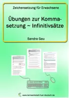 Vorschau - Unterrichtsreihen - Übungen zur Kommasetzung - Infinitivsätze - Deckblatt
