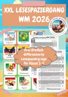 Vorschau - Arbeitsblätter - Fußball WM 2026 - Lesespaziergang - Deckblatt
