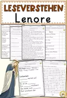Vorschau - Arbeitsblätter - Lenore – Gottfried August Bürger (Ballade) - Lesen und Verstehen Arbeitsblätter mit Lesetext, Fragen - Deckblatt