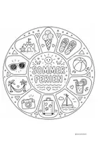 Vorschau - Mal- und Bastelvorlagen - Mandalas Sommerferien - Seite 3