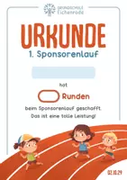Vorschau - Anderer Materialtyp - Urkunde für Laufwettkämpfe im Fach Sport | frei editierbar - Seite 1