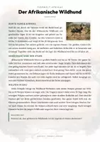Vorschau - Arbeitsblätter - Afrikanischer Wildhund Steckbrief – Lesetext, Lückentext, Weltkarte & Arbeitsblatt - Seite 1