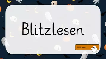 Vorschau - Präsentationen/Tafelbilder - Blitzlesen Halloween – motivierendes Lesetraining für mehr Leseflüssigkeit - Seite 1