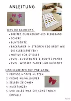 Vorschau - Mal- und Bastelvorlagen - Bastelvorlage für selbstgemachte Sticker - mit Anleitung, editierbare - Seite 2