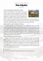 Vorschau - Arbeitsblätter - Alpaka Steckbrief – Lesetext, Lückentext, Weltkarte & Arbeitsblatt - Seite 1