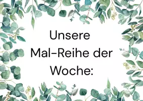 Vorschau - Poster - Unsere Mal-Reihe der Woche Plakat - Deckblatt