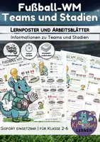 Vorschau - Arbeitsblätter - Fußball WM Lernposter Stadien und Teams - Deckblatt