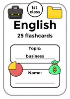 Vorschau - Bildkarten - Englisch 1. Klasse - Bildkarten Business - Deckblatt