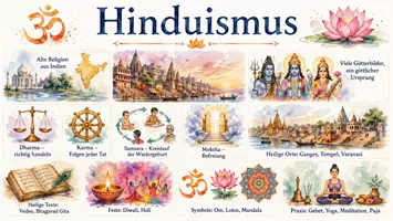 Vorschau - Arbeitsblätter - Arbeitsblatt "Hinduismus" + Onlineübung & MP3 + + Infografik - Seite 1