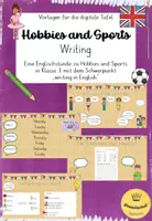 Vorschau - Präsentationen/Tafelbilder - Vorlagen für die digitale Tafel - "Writing about hobbies and sports" - Deckblatt