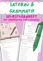 Vorschau - Arbeitsblätter - Grammatik & Satzbau kompakt – Selbstlernheft (Deutsch 6.-8. Klasse, Mittelschule) - Deckblatt