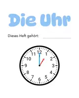 Vorschau - Arbeitsblätter - Die Uhrzeit - Dossier - Deckblatt