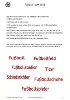 Vorschau - Arbeitsblätter - Fußballweltmeisterschaft 2026 - Erstleser - Seite 1