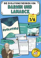 Vorschau - Arbeitsblätter - Die Evolutionstheorien von Darwin und Lamarck | Arbeitsblätter mit Lösungen und Präsentation (Klasse 9/10) - Deckblatt