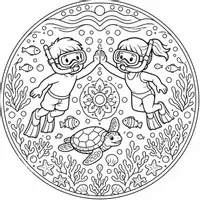 Vorschau - Mal- und Bastelvorlagen - Mandala Sommerferien - Seite 2