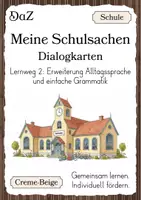 Vorschau - Fördermaterial/Inklusion - Dialogkarten DaZ/DaF Grundschule Sprechen Partnerarbeit Lernweg 2 - Deckblatt