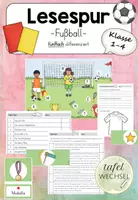 Vorschau - Arbeitsblätter - Lesespur: Fußball (Kl.1-4) - Deckblatt