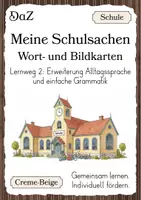 Vorschau - Bildkarten - Wort-Bild-Karten DaZ/DaF Grundschule Schulsachen Lernweg 2 - Deckblatt