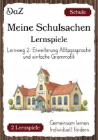Vorschau - Spiele - DaZ/DaF Lernspiele Grundschule Bingo Würfelspiel Lernweg 2 - Deckblatt