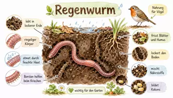 Vorschau - Arbeitsblätter - Arbeitsblatt "Regenwurm" + Onlineübung & MP3 + Mindmap + Infografik - Seite 3