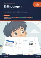 Vorschau - Stundenentwürfe - Erfindungen - Kreative Sprachproduktion & Zukunftsvokabular - Deckblatt