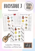 Vorschau - Stationenlernen - Buchstabeneinführung J - Klammerkarten - Deckblatt