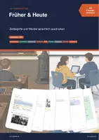 Vorschau - Stundenentwürfe - Früher & Heute - Zeitbegriffe und Wandel sprachlich ausdrücken - Deckblatt