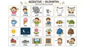 Vorschau - Arbeitsblätter - Bildkarten und Wimmelbilder zu Verben, Adjektive und Nomen - Seite 3
