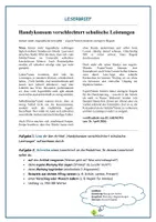 Vorschau - Arbeitsblätter - Leserbrief: Handykonsum - Deckblatt