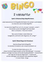 Vorschau - Spiele - Erdkunde-Bingo: Länder & Kontinente spielerisch lernen - Deckblatt