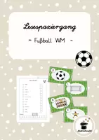 Vorschau - Arbeitsblätter - Lesespaziergang Fußball-WM 2026 – Lesen lernen mit Bewegung (Klasse 1 / Grundschule) - Deckblatt